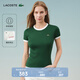 LACOSTE法國鱷魚(yú)女裝25春夏新款拼色純棉修身舒適短袖T恤|TF2432 YRR/綠色/白色拼色 M 38