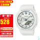 卡西歐（CASIO）手表女農家橡樹(shù)八角形炭纖維防水運動(dòng)女表 消光白GMA-S2100-7A