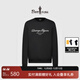 比音勒芬【輕柔彈力】秋季時(shí)尚男士簡(jiǎn)約字母印花T恤百搭圓領(lǐng)長(cháng)袖套頭衛衣 07黑 M