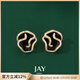 Jay黑色云朵耳釘耳環(huán)女時(shí)尚耳墜耳飾品送女友閨蜜生日禮物
