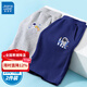 真維斯（Jeanswest）男孩褲子男童夏季2023新款中大童6-14歲純棉戶(hù)外薄款休閑運動(dòng)短褲 灰 看書(shū)宇航員x-藍 J火箭字母 150