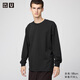 優(yōu)衣庫男裝女裝大師T AIRism棉混紡圓領(lǐng)T恤長(cháng)袖25秋冬新款479781 09 黑色 L