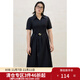 獨束大碼女裝簡(jiǎn)約垂感V翻領(lǐng)連衣裙2025夏裝新款優(yōu)雅氣質(zhì)通勤裙子 氣質(zhì)黑 2XL （尺碼：4）