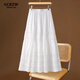 GCRZW輕奢白色半身裙女夏季2025新款蕾絲a字蛋糕裙雪紡裙大擺傘裙子 白色 【輕奢氣質(zhì)款】 M /27 建議85-115斤