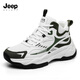 JEEP SPIRIT吉普男鞋中幫老爹鞋男舒適運動(dòng)鞋男休閑鞋子男 3027 暗森綠 42