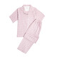 MUJI COM無(wú)印良品【商場(chǎng)同款】睡衣雙層紗純棉女短袖短褲格子男情侶 粉紅格(短袖+長(cháng)褲)女 M