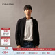Calvin KleinJeans秋冬男女情侶ck休閑通勤刺繡立領(lǐng)拉鏈針織開(kāi)衫毛衣J326796 BEH-太空黑 S