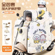 愛(ài)瑪（AIMA）親子款電動(dòng)車(chē)擋風(fēng)被帶小孩冬季加絨加厚電瓶摩防水防風(fēng)罩四季通用 黑色貓腳掌【特厚側翼加寬加絨+口袋】時(shí)尚款