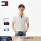 TOMMY JEANS【潮流鑲邊】25夏季男裝純棉珠地網(wǎng)眼商務(wù)翻領(lǐng)短袖T恤POLO 白色YBL L