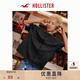HOLLISTER25夏新款情侶重磅基礎款棉質(zhì)短袖T恤男裝女裝324-5100 水洗黑色 L (180/108A)