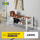 宜家（IKEA）TJUSIG圖西格門廳鞋架家用門口收納置物架現(xiàn)代簡(jiǎn)約玄關(guān)凳 黑色鞋架79cm