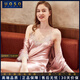 UOSO睡衣女輕奢真絲性感純欲風(fēng)桑蠶絲吊帶睡裙睡袍兩件套家居服 SP21331橡皮粉 M 160