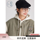 紫涵撞色棒球服棉衣女冬季學(xué)院風(fēng)夾克棉服落肩袖運(yùn)動(dòng)休閑 霧綠色 S