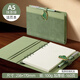 勤得利A5多功能活頁(yè)筆記本本子商務(wù)高級感記事本工作辦公會(huì )議記錄本可拆卸日記本精致刻字禮盒套裝可定制 抹茶綠【單本送筆】