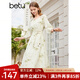 百圖betu女裝春夏新款連衣裙時(shí)髦優(yōu)雅輕國風(fēng)印花連衣裙女2402T82 淺杏色 L