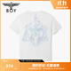 BOY LONDON25新款夏季情侶款天平印花時(shí)尚高街潮牌休閑短袖T恤N01111 白色 M