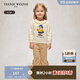 Teenie Weenie  Kids小熊童裝秋冬季款女寶寶甜美風(fēng)花邊領(lǐng)套頭毛衣 乳白色 110 cm