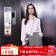 秋水伊人時(shí)尚簡(jiǎn)約顯瘦直筒襯衫秋季新款女休閑長(cháng)袖打底襯衣 粉紅-經(jīng)典款 M