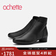 achette雅氏5SF3 簡(jiǎn)約正裝短靴優(yōu)雅相拼女靴 14-黑色 38
