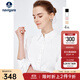 Navigare意大利小帆船長(cháng)袖襯衫女休閑方領(lǐng)春秋季衫衣寬松顯瘦通勤百搭襯衣 科技白 XL