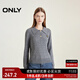 ONLY秋冬含羊毛學(xué)院風(fēng)套頭翻領(lǐng)寬松針織衫女|124313028 G51 中花紗灰 L (170) 88A