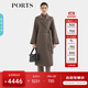PORTS寶姿女裝2025秋季新款駝色綿羊毛羊絨系帶長(cháng)大衣 駝色 S （2）