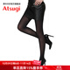 厚木打底襪Atsugi連褲襪兩雙裝80D天鵝絨絲襪女H802P 黑色 2雙 M -L(身高150-165）