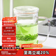 唯銘諾（WEIMINGNUO）耐高溫過(guò)濾泡綠茶花茶杯可加熱玻璃杯帶蓋雙層茶水分離杯子500ML