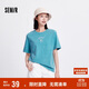 森馬大力水手聯(lián)名短袖T恤女圖案夏季寬松做舊復古風(fēng)101324100062