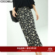 COCOBELLA設計感抽褶碎花半身裙女遮胯半裙裹身裙筒裙HS513 碎花 S