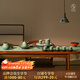 萬(wàn)仟堂（Edenus）茶具整套 茶盤(pán)套裝茶壺陶瓷高檔功夫茶具 唐宮夜宴成套聯(lián)名禮盒 唐綠釉 17件