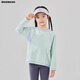 moonkids童裝女童運動(dòng)速干T恤2025春秋新款兒童訓練衣服內搭長(cháng)袖打底衫 19699綠色速干衣 140 cm