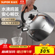 蘇泊爾（SUPOR）燒水壺304不銹鋼家用鳴笛燃氣明火專(zhuān)用 不銹鋼鳴音水壺 3L