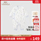英氏（YEEHOO）夾棉連體衣動(dòng)態(tài)恒溫嬰兒衣服秋冬保暖新生兒衣服精梳棉寶寶爬服