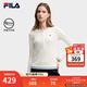 FILA 斐樂(lè )官方女子針織長(cháng)袖衫2025冬新款時(shí)尚經(jīng)典休閑修身亨利衫 云菇白-WT XL 175/92A/XL