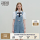Teenie Weenie小熊女裝春夏裝牛仔背帶短褲簡(jiǎn)約時(shí)尚休閑通勤連體褲 淺藍色 M (165)