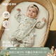 aqpa【兔子果園】愛帕寶寶綁帶連體衣新生兒和尚綁帶服嬰幼兒哈衣 兔子果園 52cm