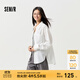 森馬（Semir）森馬長(cháng)袖襯衫女中長(cháng)款白色易打理2024春季刺繡襯衣 本白10102 M