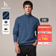 哈吉斯（HAZZYS）男裝 秋款休閑上衣簡(jiǎn)約立領(lǐng)長(cháng)袖衛衣男ABTZE0BDF33 藍色BL L (175/96A 48)