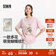 森馬（Semir）短袖t恤女中長(cháng)款寬松可愛(ài)小羊印花2025夏新款狗狗印花純棉套頭衫 橡皮粉61216-可愛(ài)狗狗 L