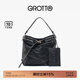 GROTTO個(gè)樂(lè )流浪包中號子母包托特松弛感通勤斜挎單肩包禮物 經(jīng)典黑 中號