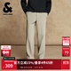 杰克·瓊斯（JACK&JONES）【衣啟贏(yíng)運】男裝25年秋冬季新款休閑褲男士松緊腰寬松直腿褲子男 E11卡其色 常規 預售11月12日左右發(fā)貨 31 175
