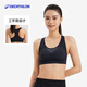 迪卡儂（DECATHLON）運動內衣女跑步健身防震內衣裹胸美背文胸健身背心女RUNW 工字背款黑色 L