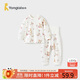 童泰（TONGTAI）寶寶秋衣套裝春秋季純棉嬰兒內衣兒童睡衣高腰護肚秋褲粉色100cm