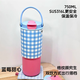 豹紋可愛(ài)高顏值316不銹鋼保溫杯女生大容量雙飲吸管杯便攜車(chē)載杯 藍莓甜心316內膽【送花朵掛件+杯刷】 750ml