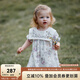 OAK FAMILY女童短袖連衣裙嬰兒可愛(ài)泡泡袖公主裙寶寶裙子 薔薇王國(guó) 100 cm （推薦身高：90~100cm）