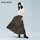 moussy 新法式田園風(fēng)碎花傘裙花邊半身裙女028IAZ31-1011 065花紋棕色 均碼 00020/F
