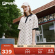 FILA FUSION斐樂(lè )官方潮牌女子連衣裙夏時(shí)尚寬松POLO領(lǐng)連身裙