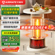 艾美特（AIRMATE）【新品圍爐煮茶】取暖器/小太陽(yáng)/電暖器家用客廳多功能鳥(niǎo)籠烤火爐3D壁爐遠紅外暖腳電暖氣HRA10-K7