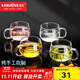 金灶（KAMJOVE） 玻璃茶杯套裝 辦公茶杯水杯花茶杯 帶把小杯子耐熱玻璃品茗杯 4小杯K-105【80ml】